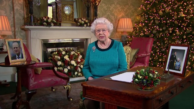 Drottning Elisabeth av Storbritanninen håller sitt jultal 2016