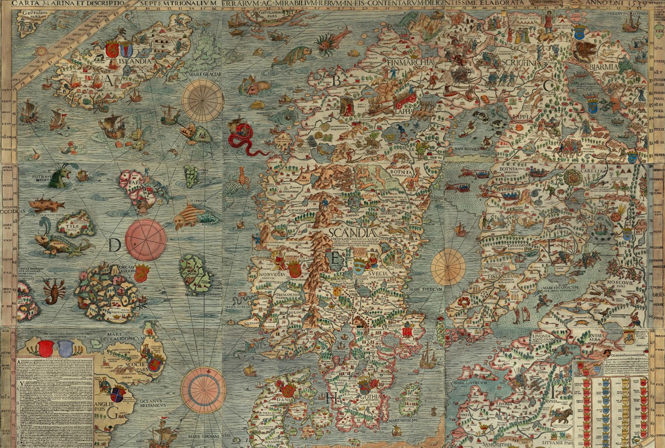 Carta marina, Olaus Petri, Wikpedia.